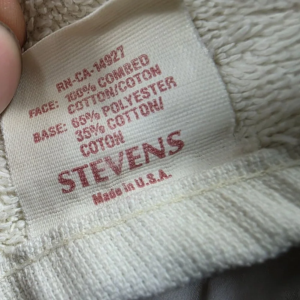 Vintage Stevens White Bath Towel 53x29.5 Made In USA Summer Solid